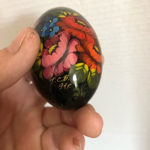 Vtg Hand Painted Ukrainian Egg - Picture 6 of 10